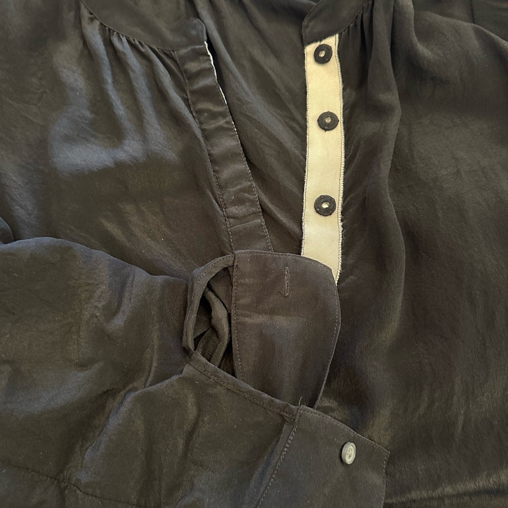 Banana Republic Elegant Black Silk Blouse